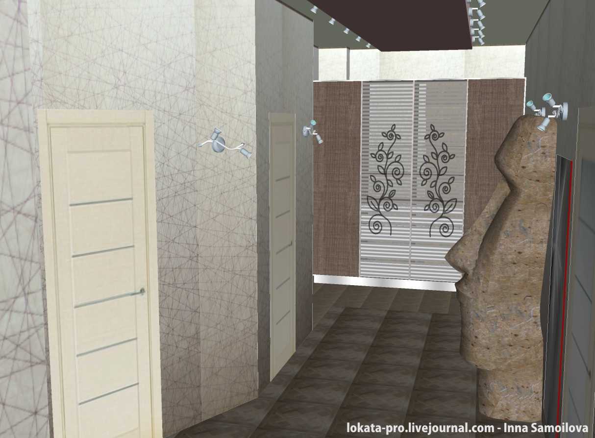 Коридор в трехкомнатной на Галащука