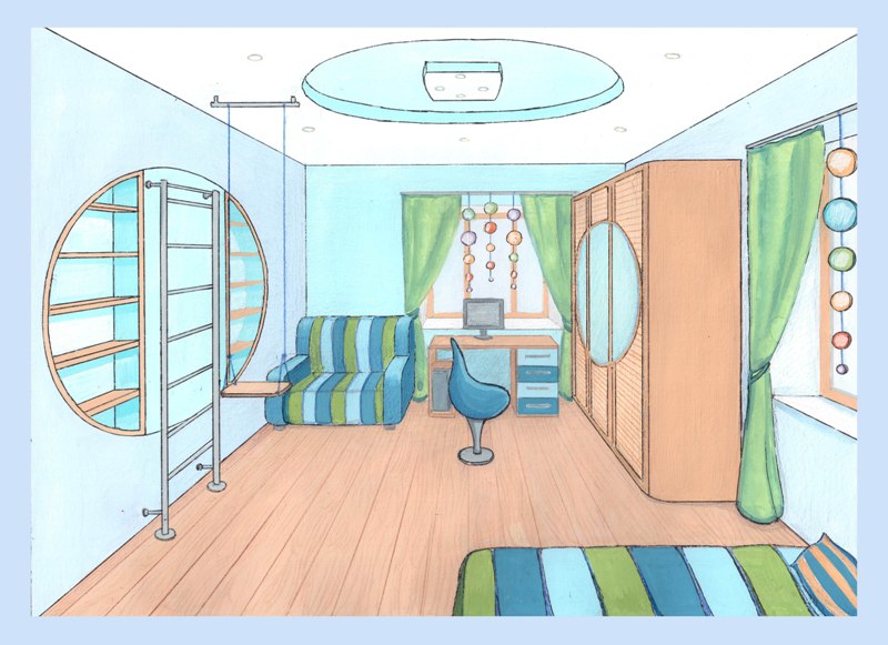 Эскиз детской для мальчика