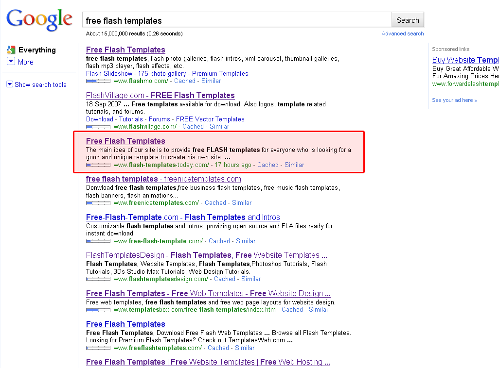 flash templates today