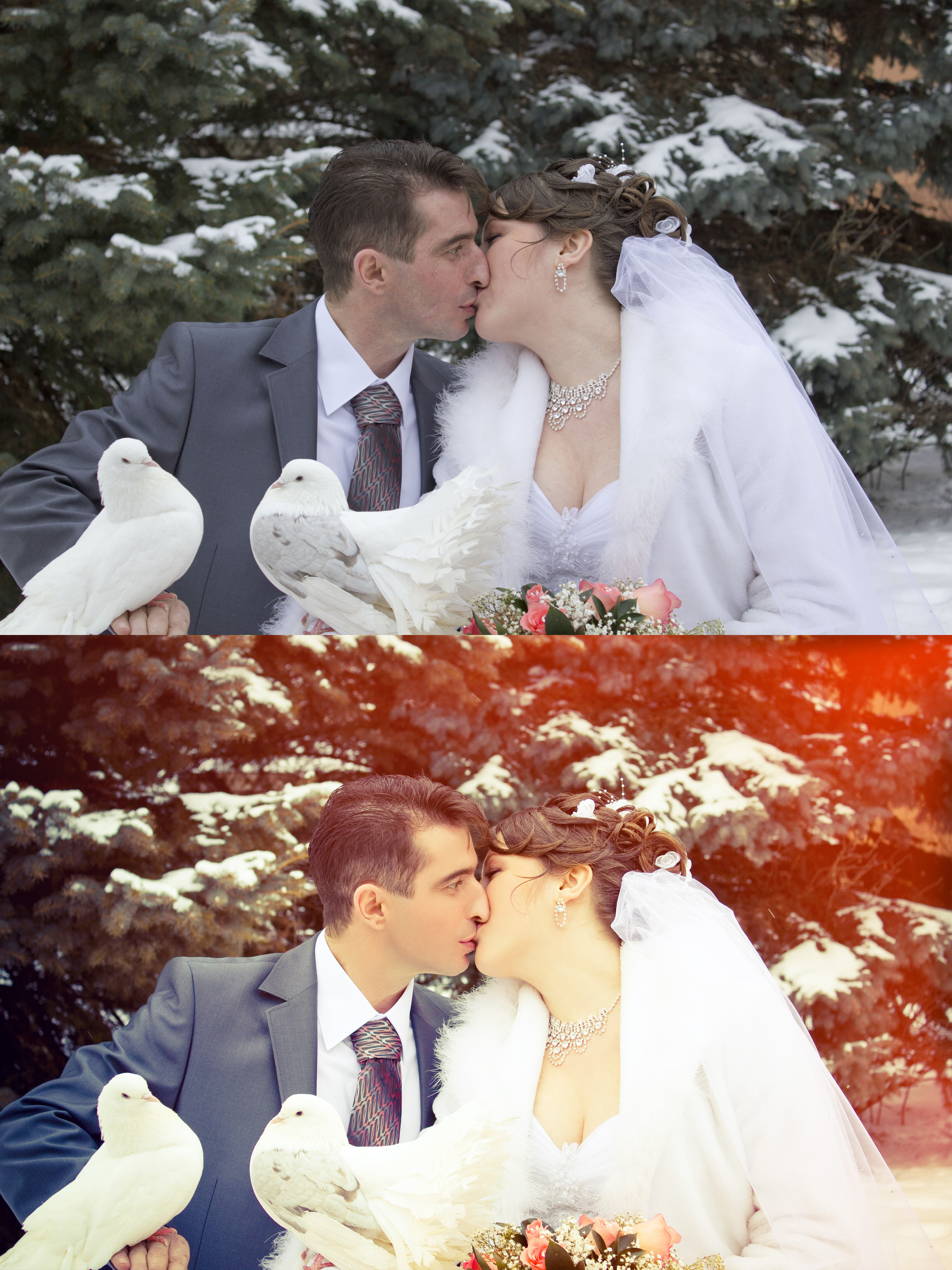 свадебная до и после