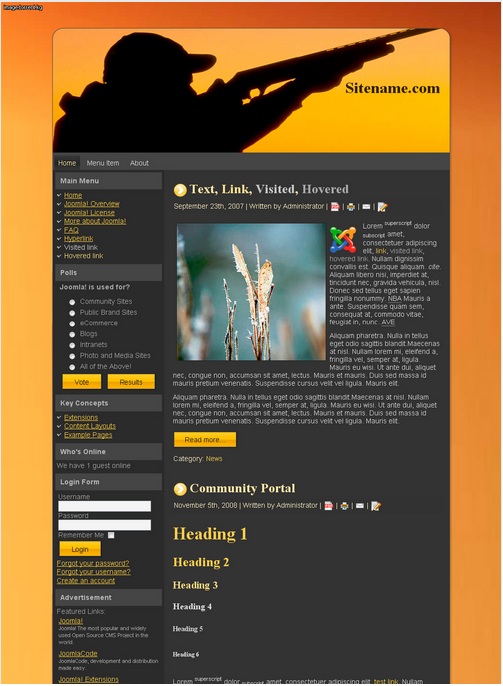 Дизайн сайта для охотников