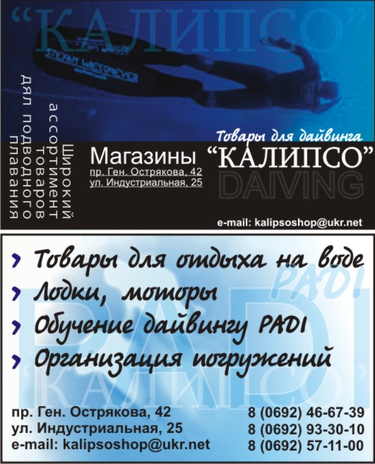 визитка двустор