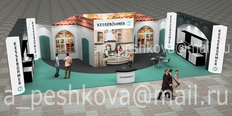 Стенд «Kessebohmer», 3D-Max, Vray, Photoshop