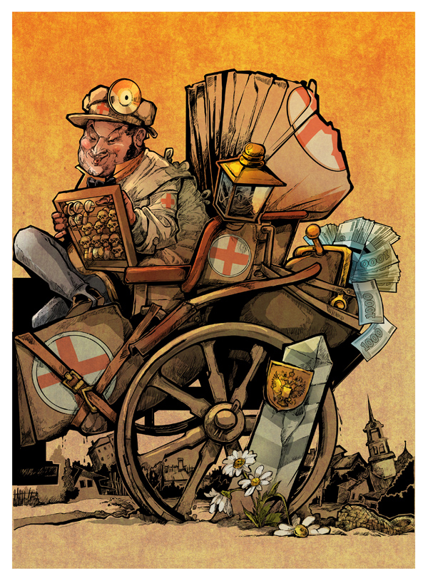 "Мёртвые души", иллюстрация в Русский Newsweek