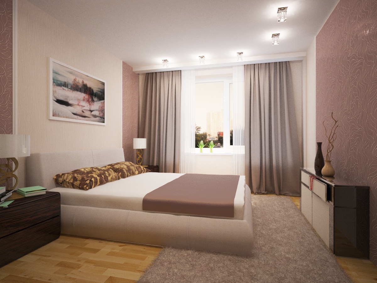 спальная в современном стиле вид 2