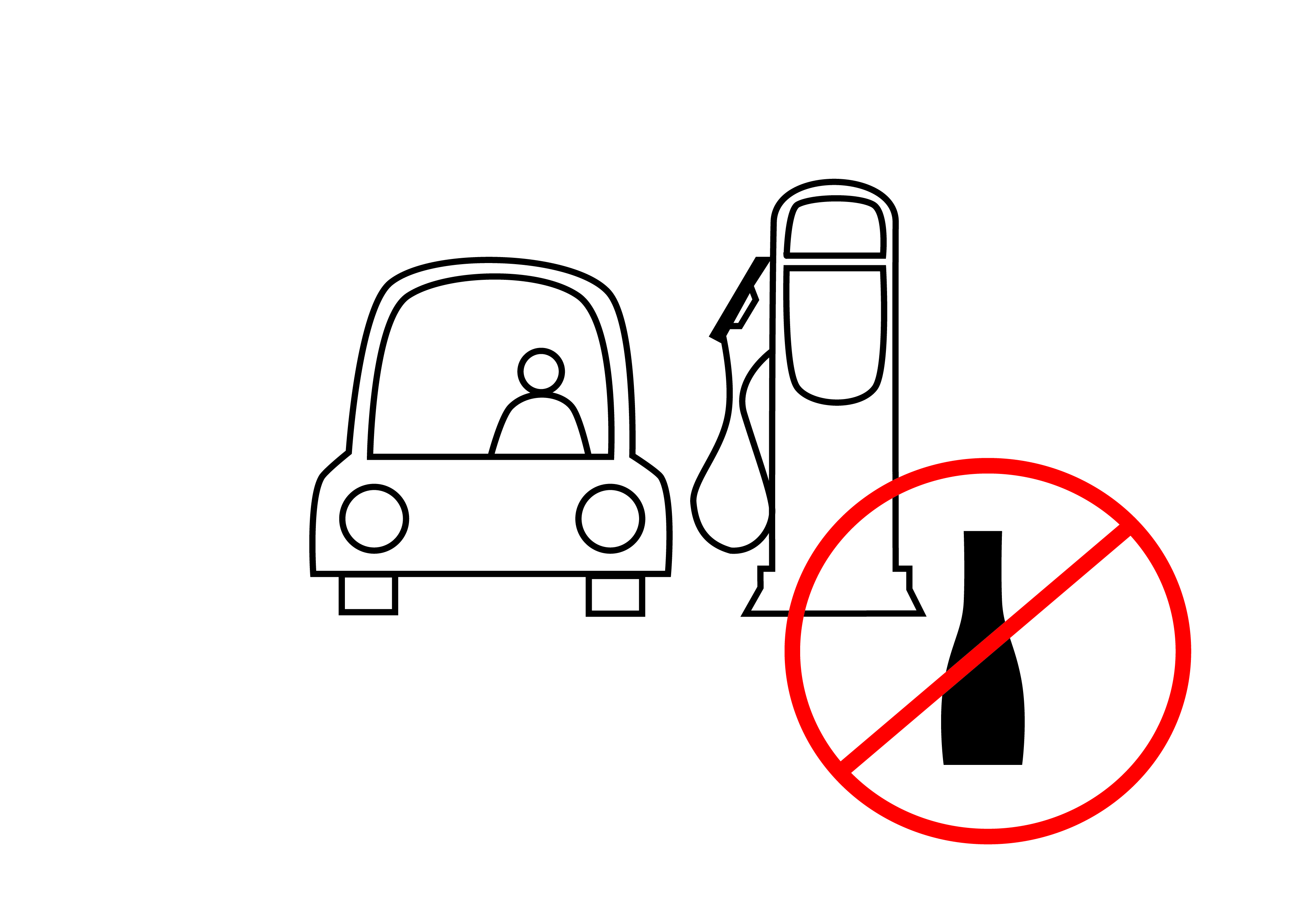 плакат "запрет на продажу алкоголя на заправках"