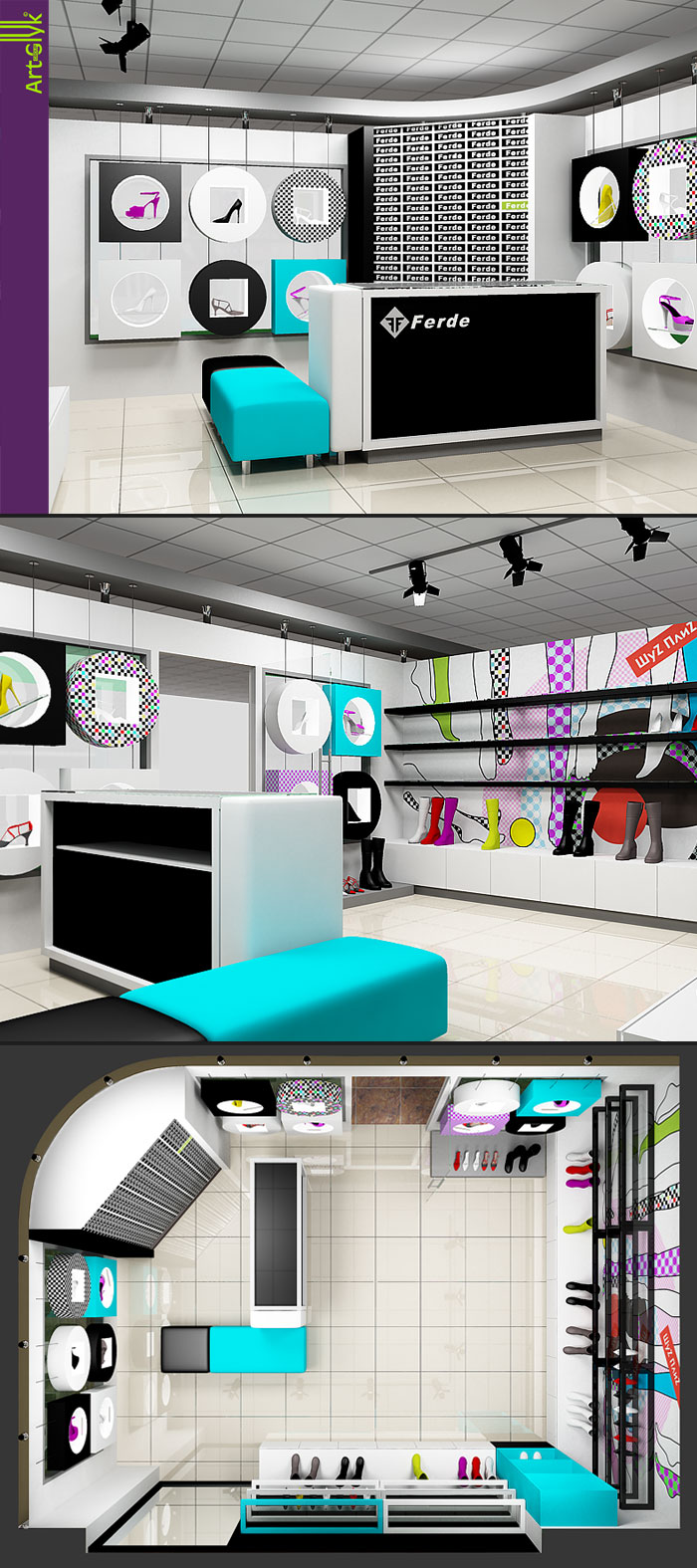 Бутик женской обуви "Ferde" в ТЦ "Рахмет"