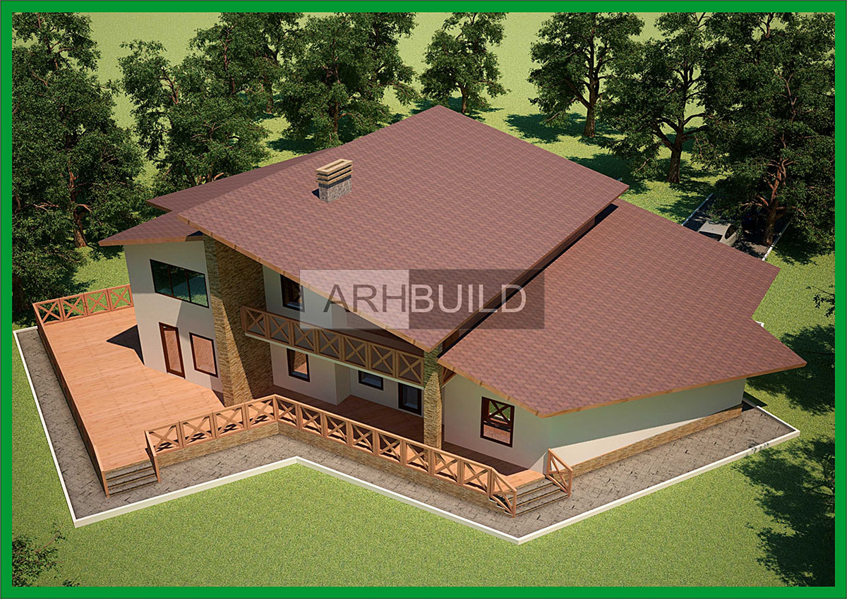 Серия проектов дома в стиле шале для коттеджного посёлка, г.Краснодар: