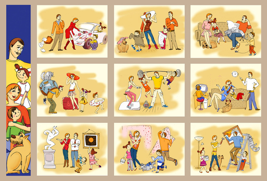 серия иллюстраций для справочника "Ваш Петербург" 2008