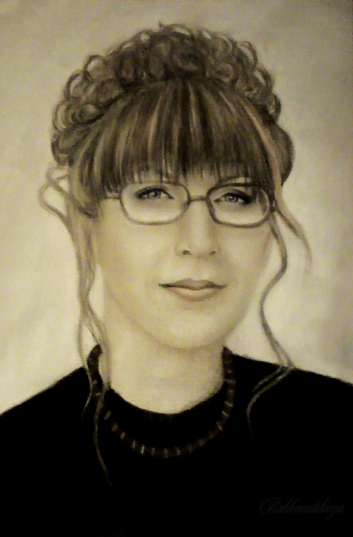 Портрет женщины. Пастель.