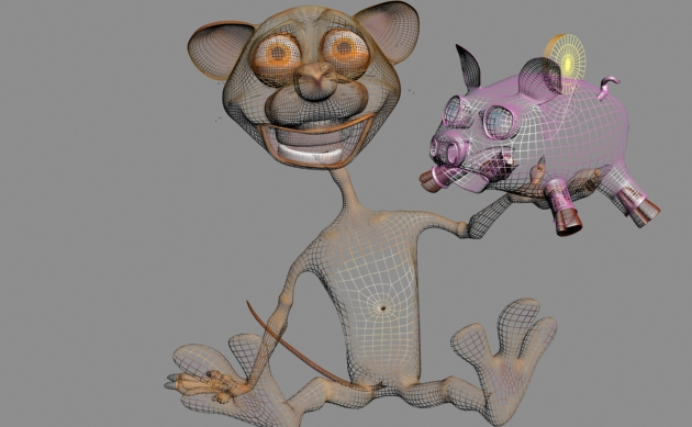 Фиф и копилка(3D сетка)