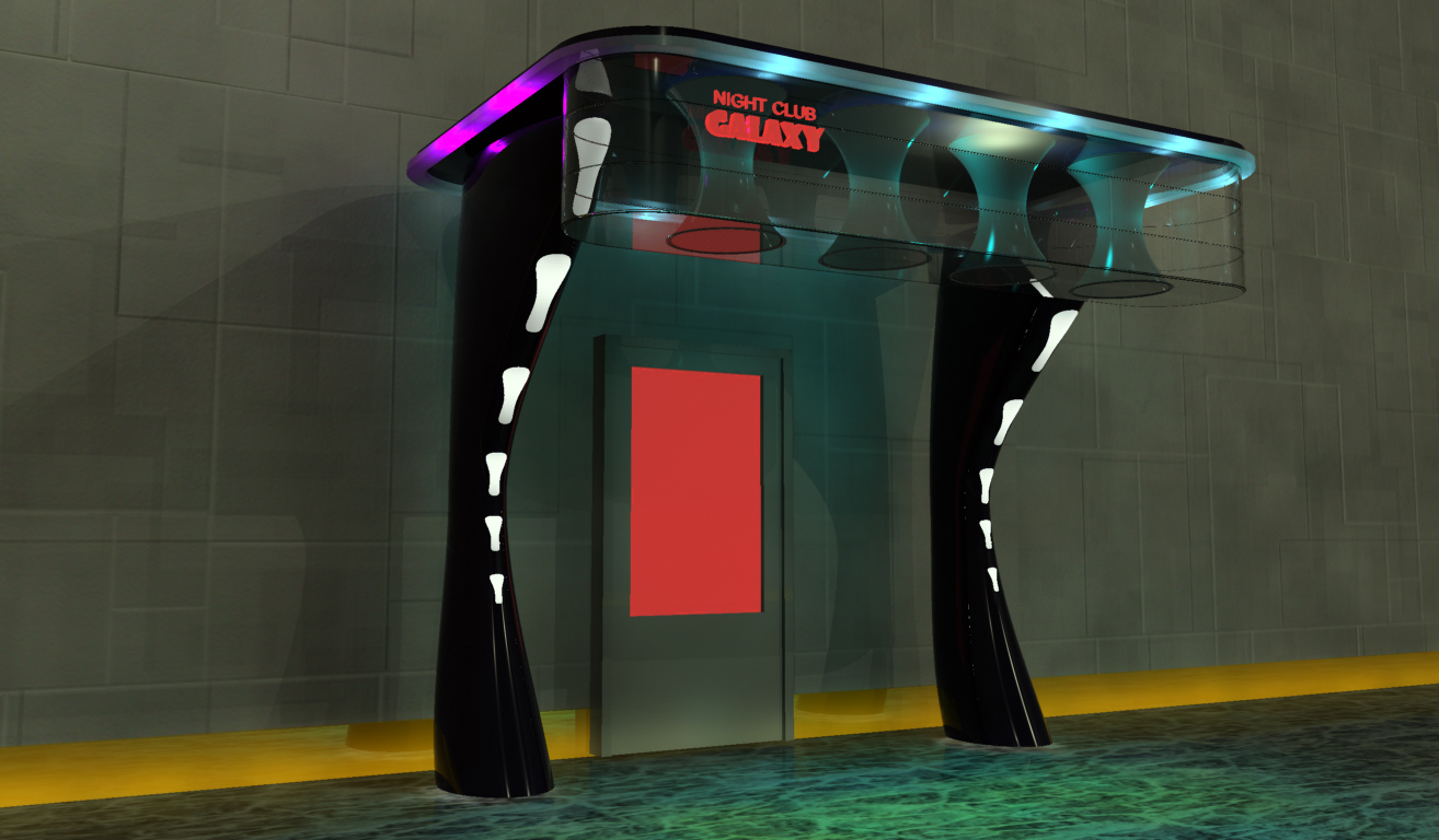 Входная группа ,оформление, ночной клуб