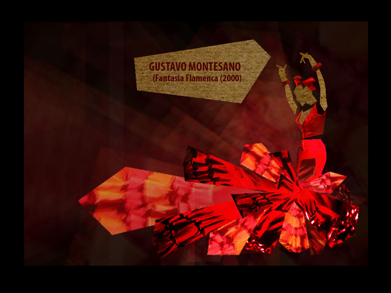 Иллюстрация метдом коллажа для диска с музыкой фламенко