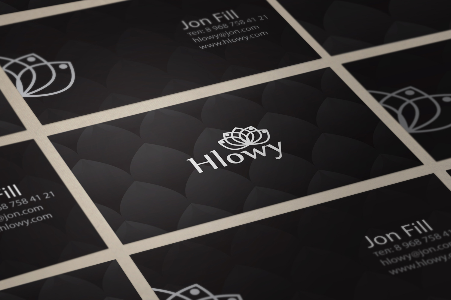 Визитка в двух цветовых решениях "Hlowy"