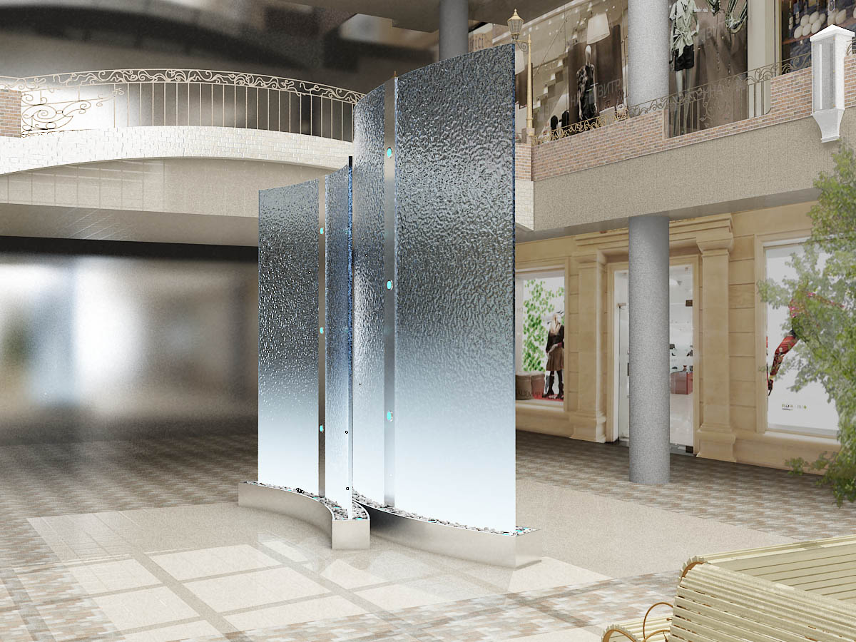 экспозиция в атриуме гипермаркета типа лидо "ЗАМОК"