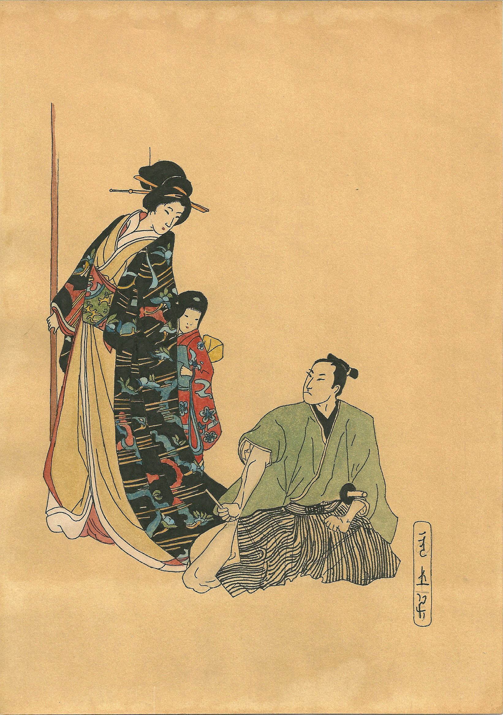 иллюстрации к японской сказке "Журавлиная жена"