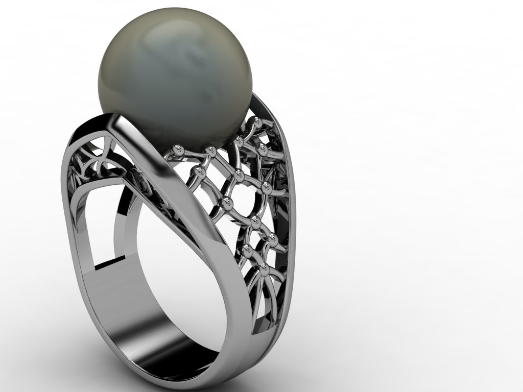 Кольцо с жемчугом
