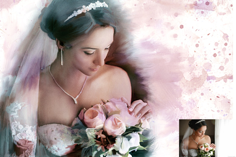 обработка под акварель