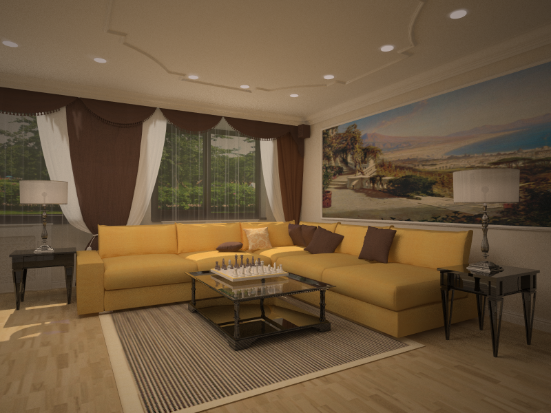 гостиная арт-деко