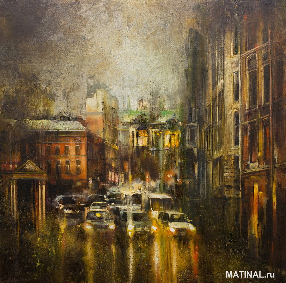 дождь в городе