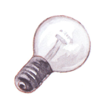 акварель "лампочка"