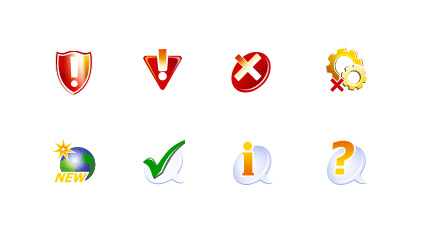 WebDirector. Иконки для вывода системных сообщений