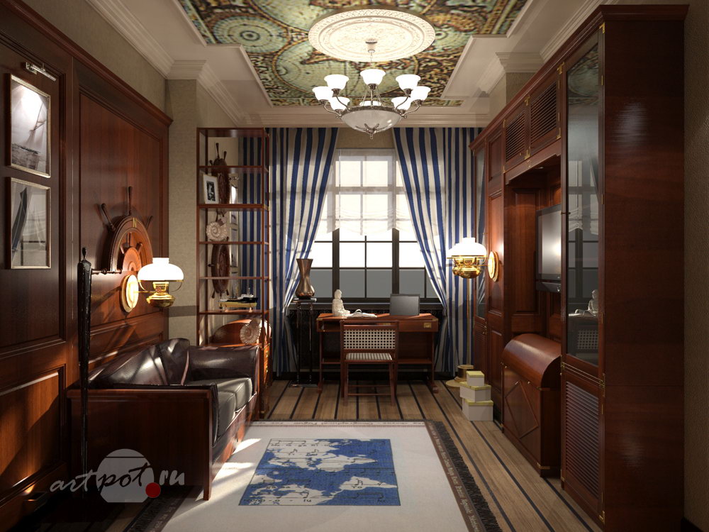 Дизайн и визуализация интерьера квартиры. Детская комната