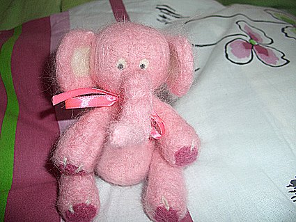 Слоник мечтатель из войлока