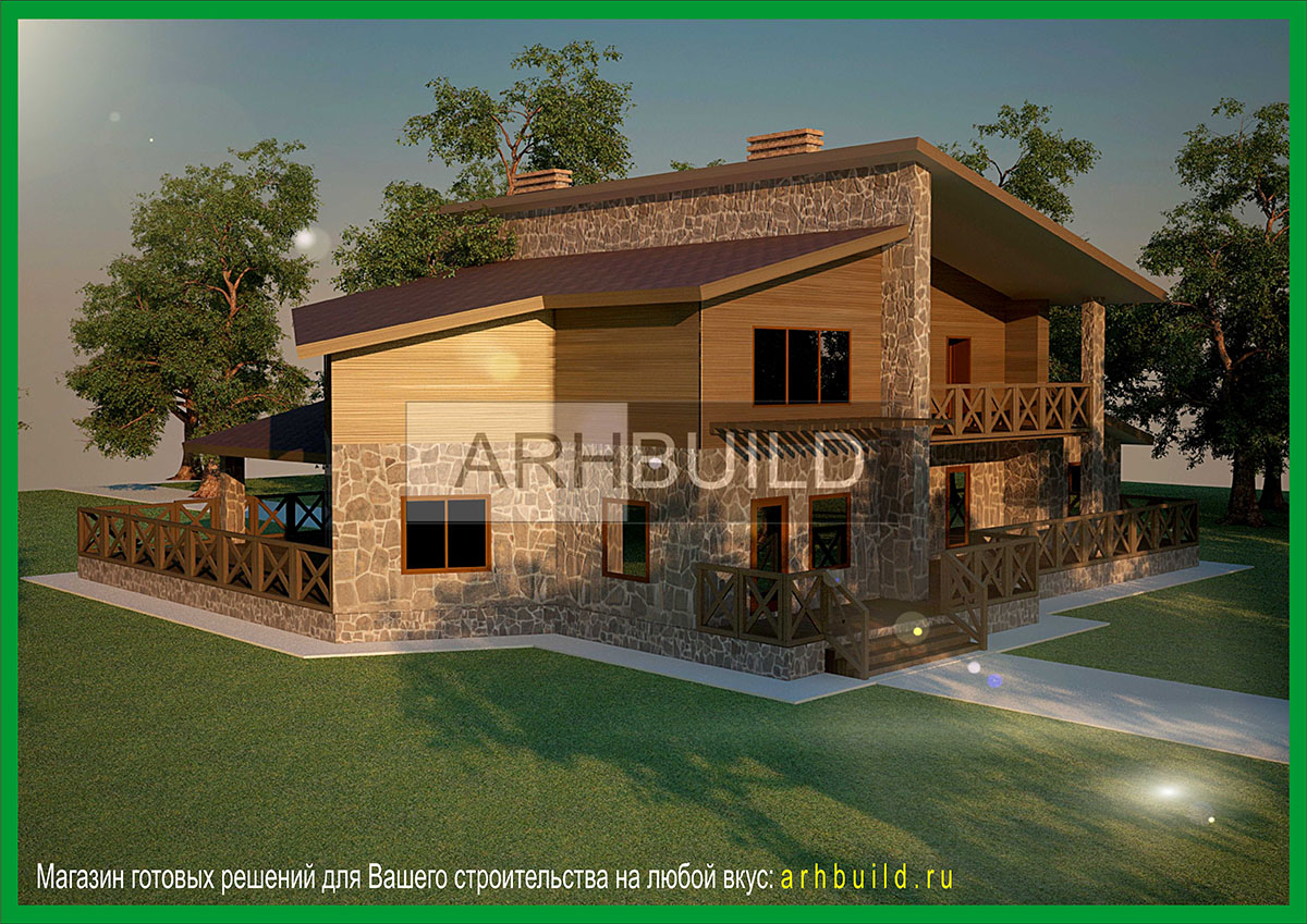 Серия проектов дома в стиле шале для коттеджного посёлка, г.Краснодар: