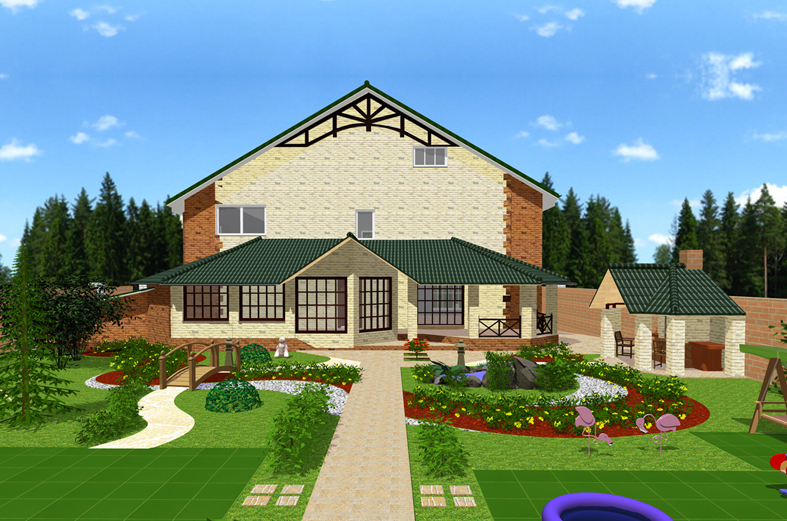 Ландшафтный дизайн и проект отделки фасадов