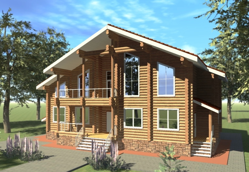 Дом из бревна 124-1