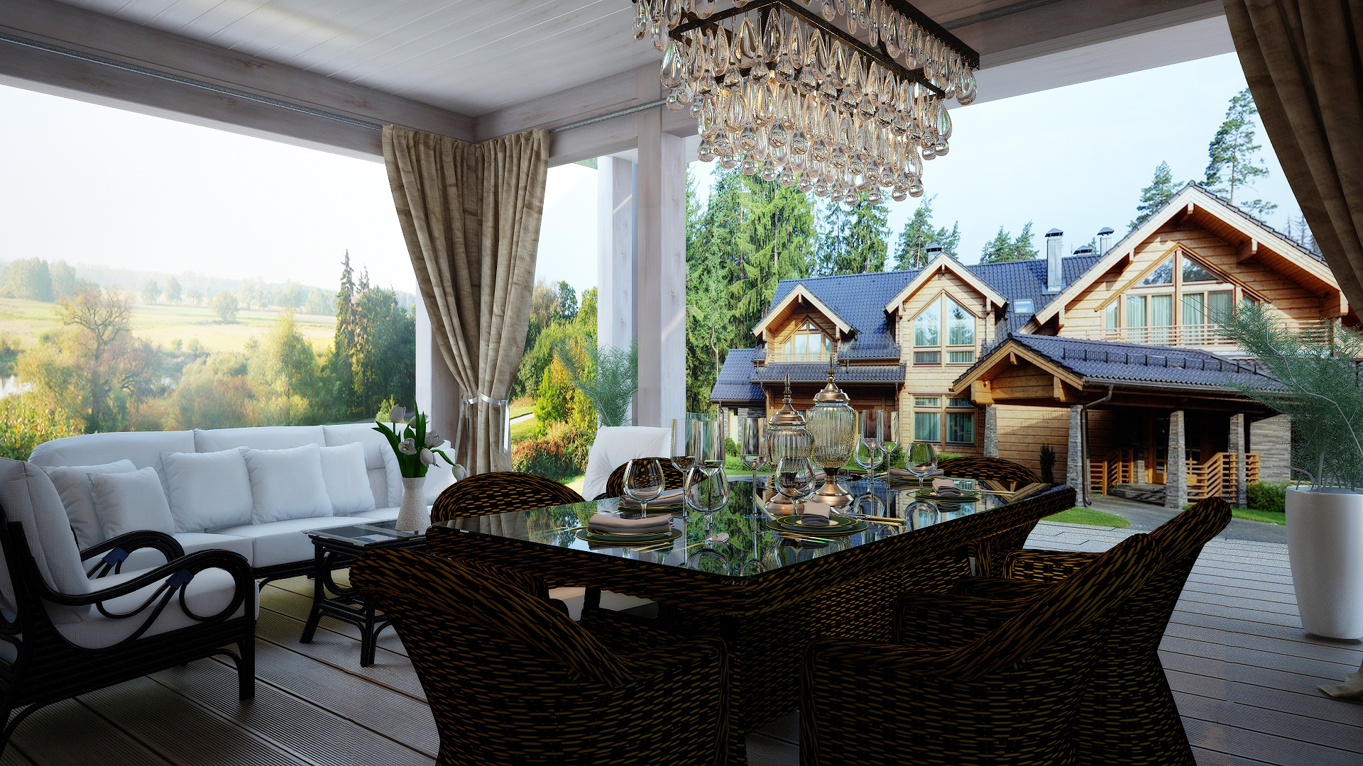 Веранда.Дом в Комарово.