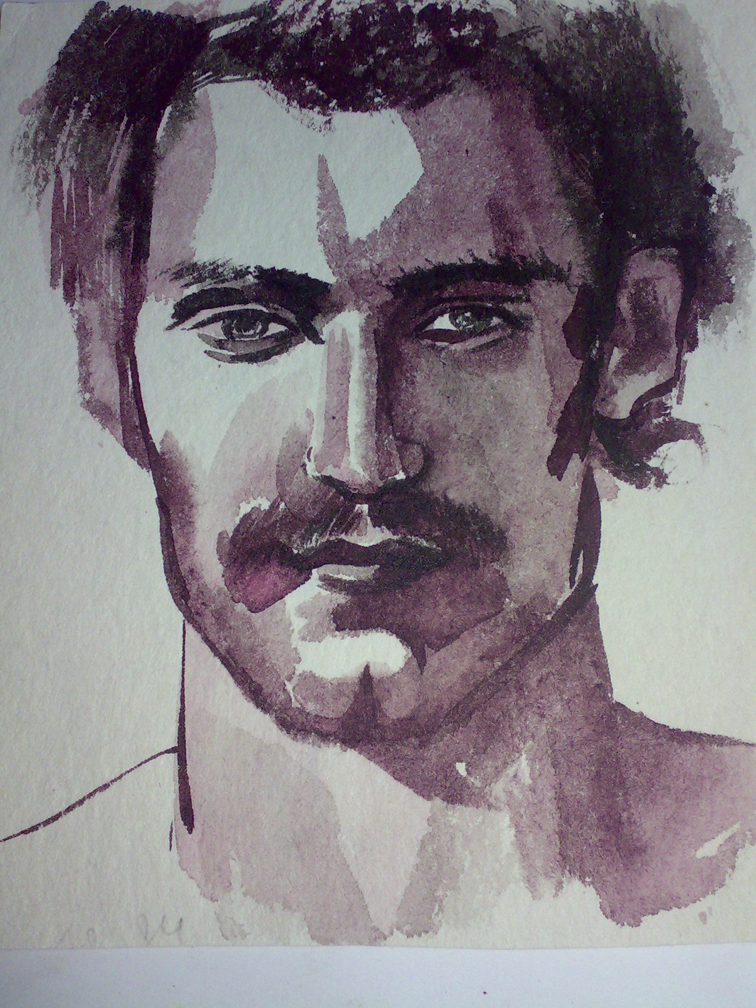 Моряк. Бум., тушь,чернила