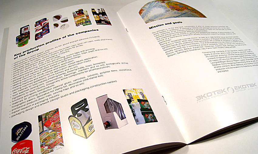 буклет компании "экотек" разворот