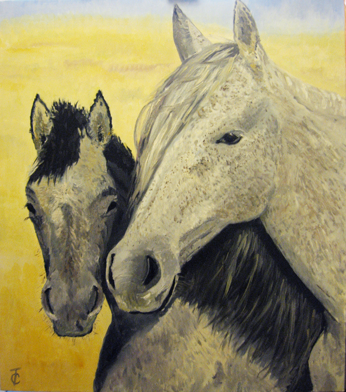 Мама лошадь с ребенком