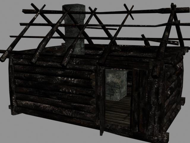 сгоревший дом