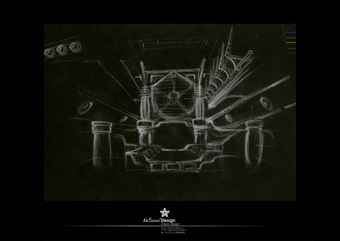 Эскиз интерьера клуба