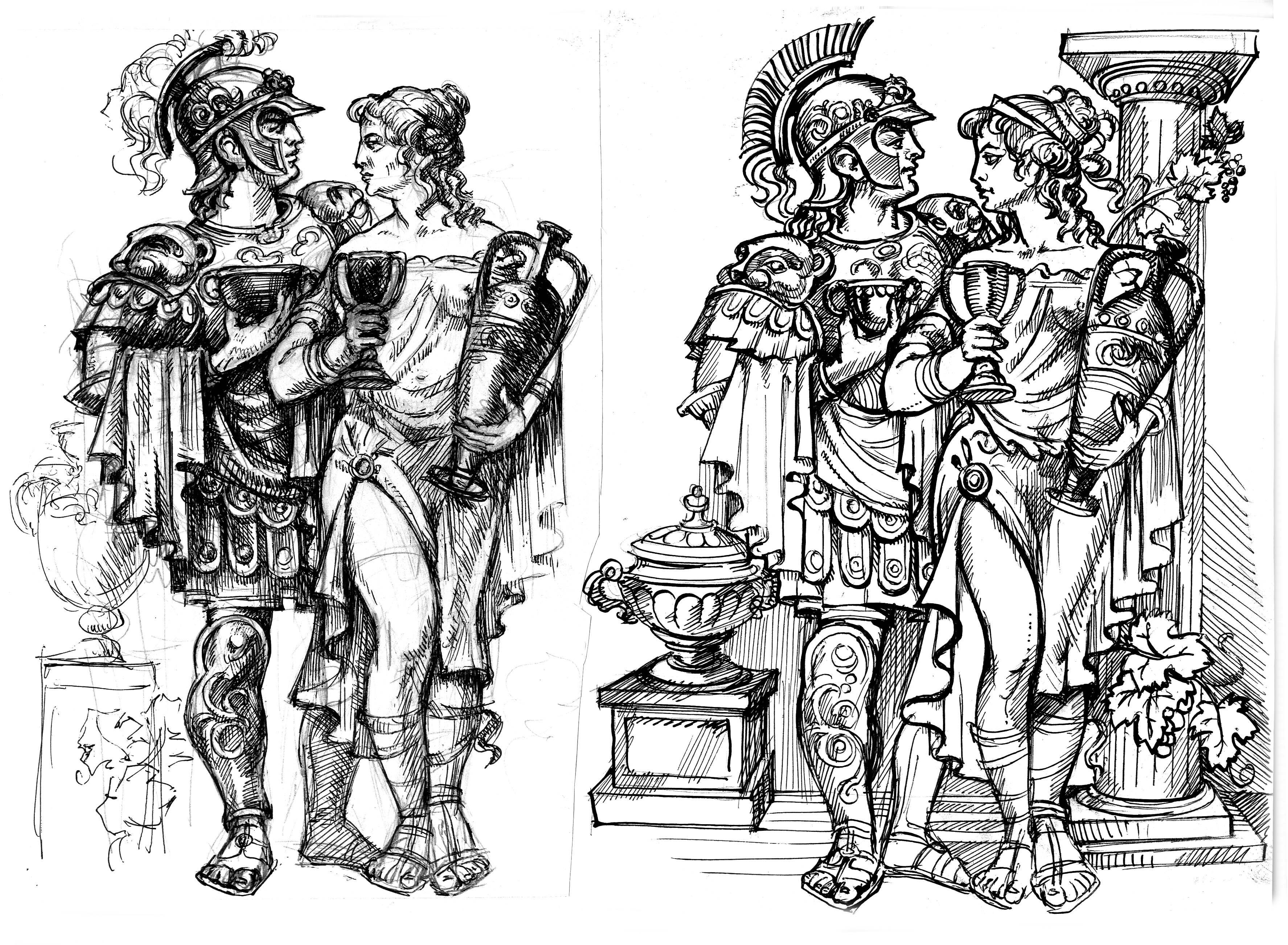 Рисунок для этикетки на вино винной компании "Амрита"