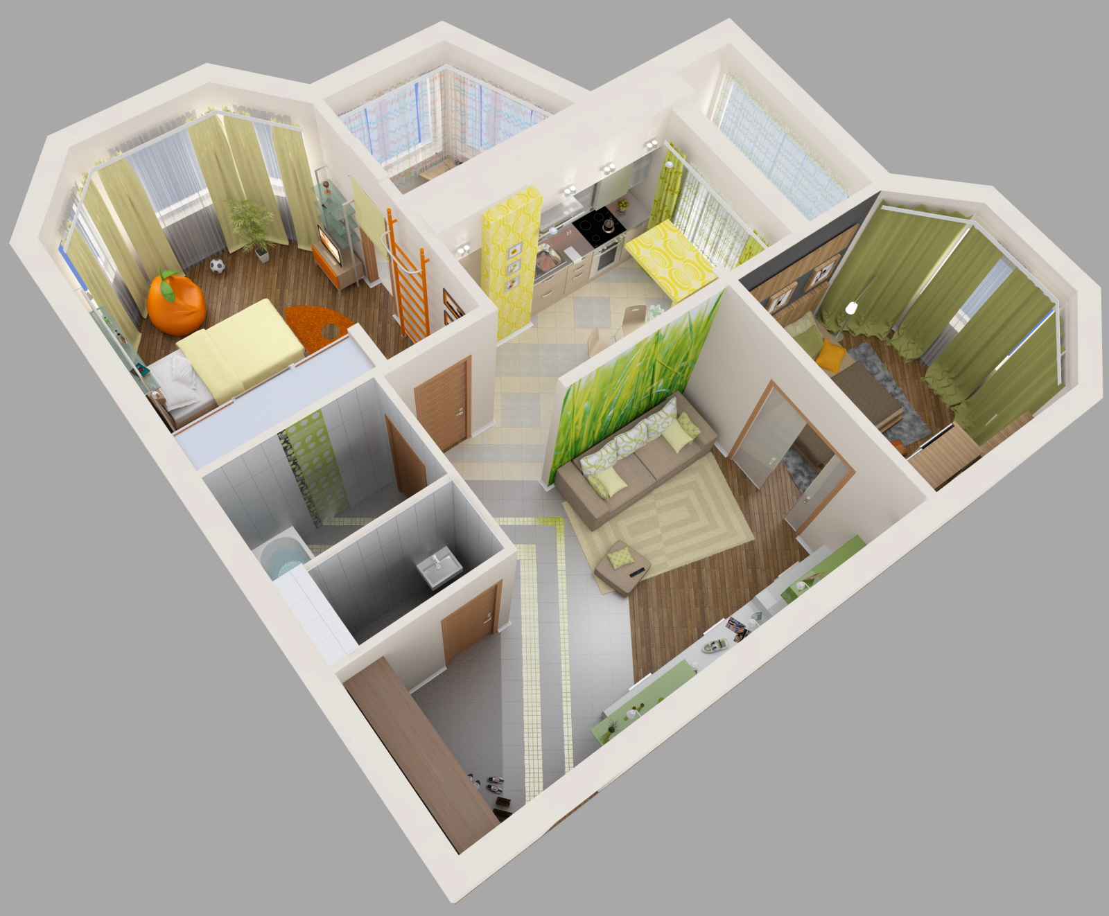 поднятый план