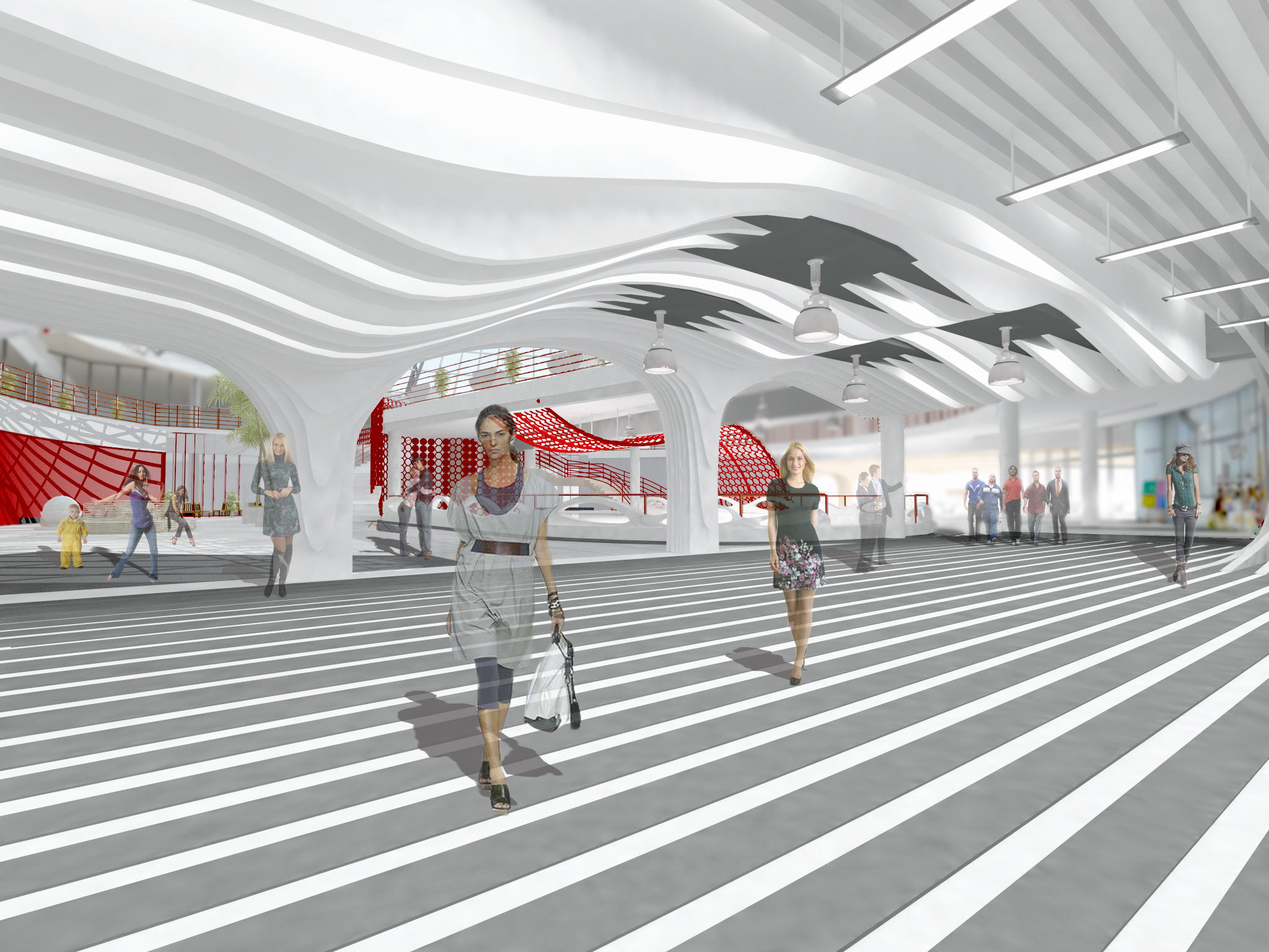 Интерьер торгово-общественного здания