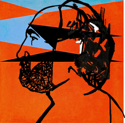 портрет.эскиз для гобелена