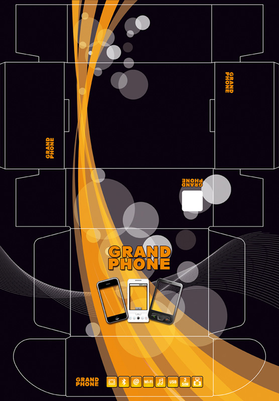 Упаковка мобильных телефонов.