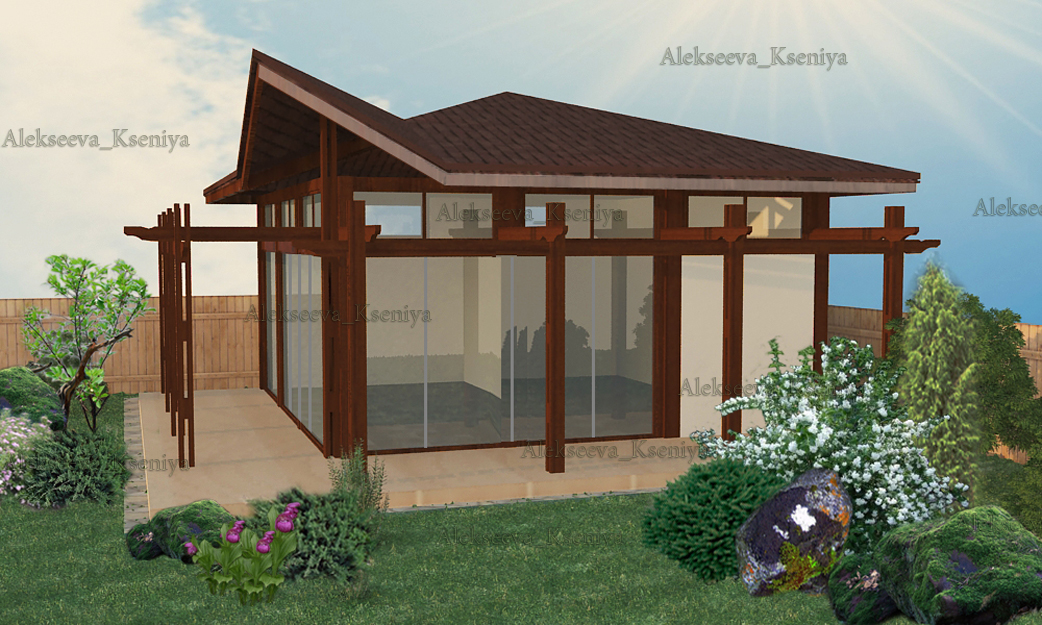 Беседка. 3д