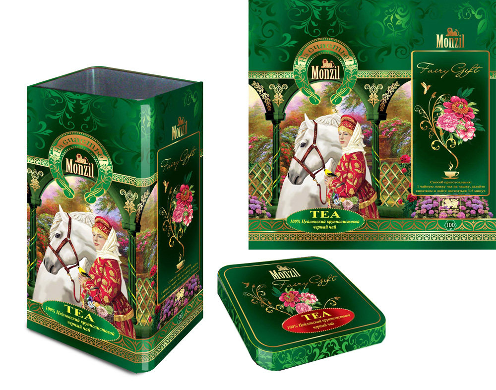 Жестяная коробка для чая "На счастье!"