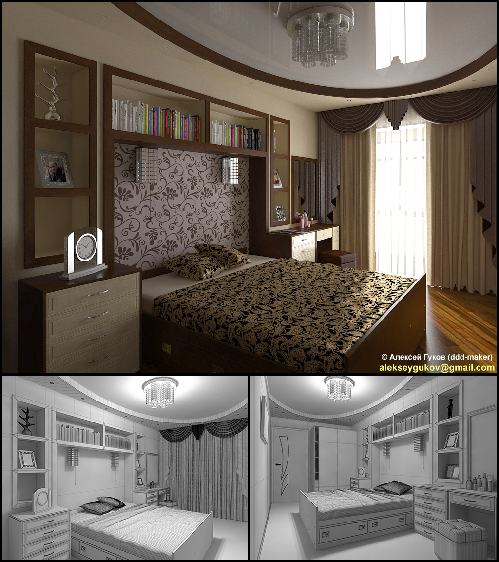 Спальня визуализация 1