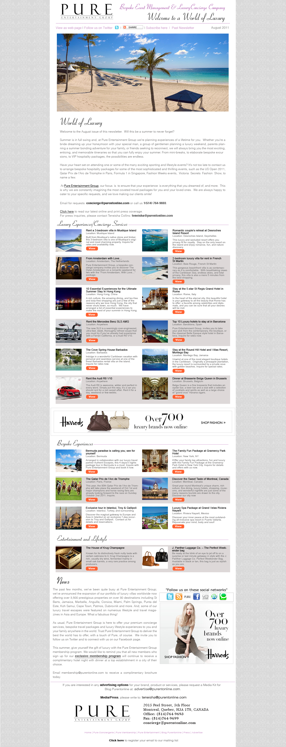 Листовка рекламной рассылки для purentonline.com