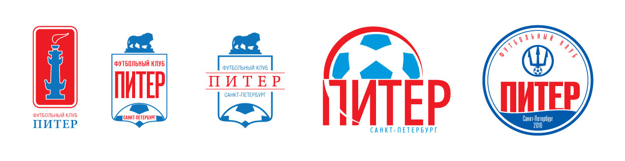 Варианты логотипов для ФК "Питер"