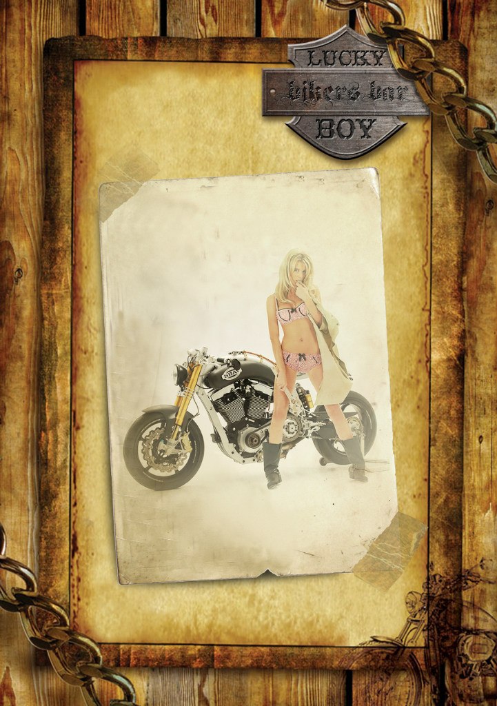 Меню байкерского бара "Lucky Boy"