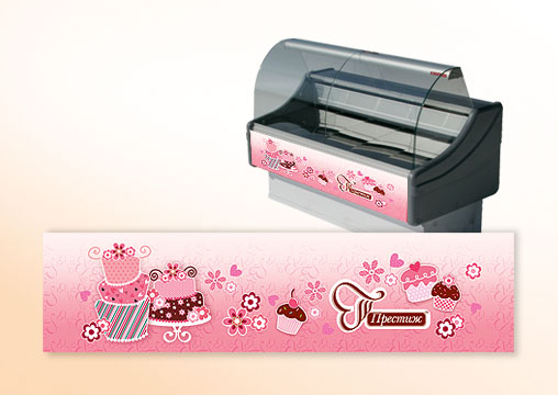 оформление холодильника в торговом зале для "Кондитер Т Престиж&q