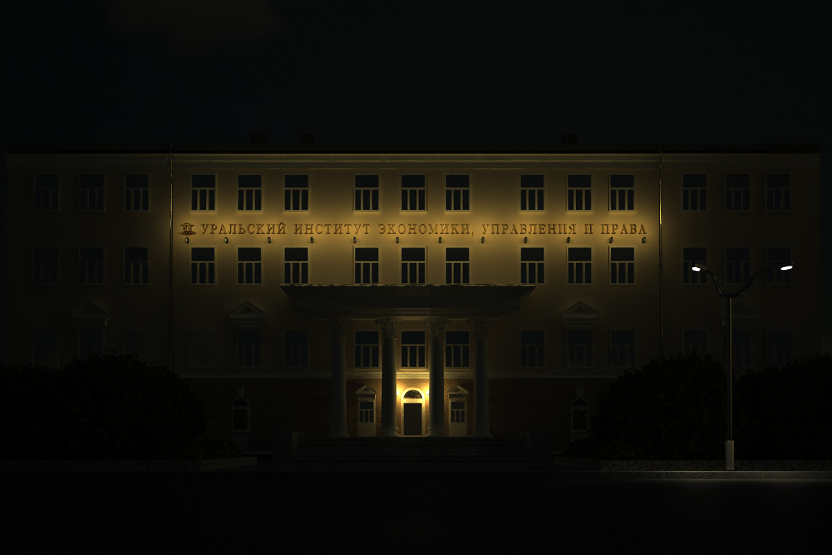 вариант подсветки фасада